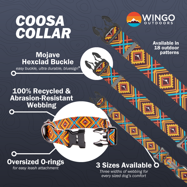 Wingo Outdoors - Coosa Dog Collar: Medium / Baja Bars